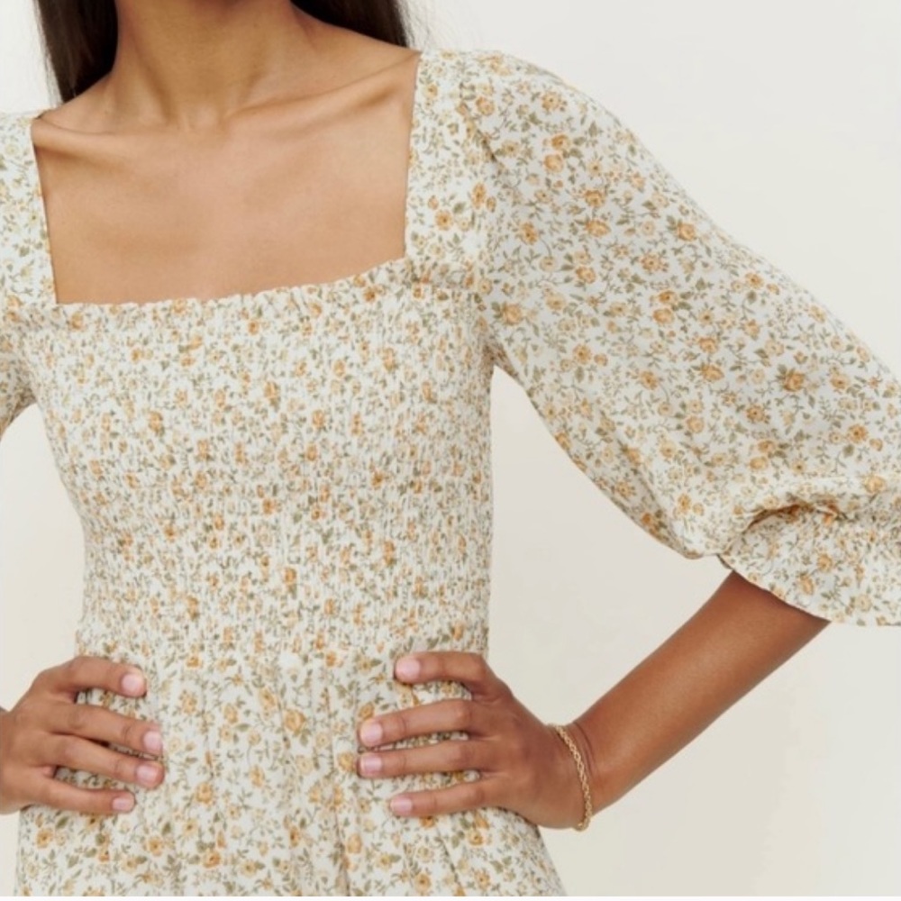 {Reformation} Fable Lima Midi Floral Dress Size Medium